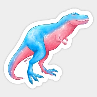 Transgender Pride Dinosaur Sticker
